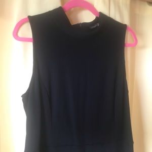 Mock Neck Black Tank Top